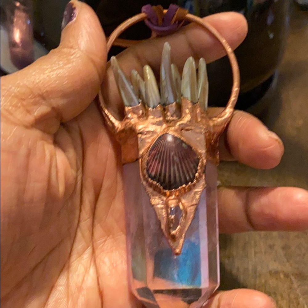 Pink Clear Quartz Necklace